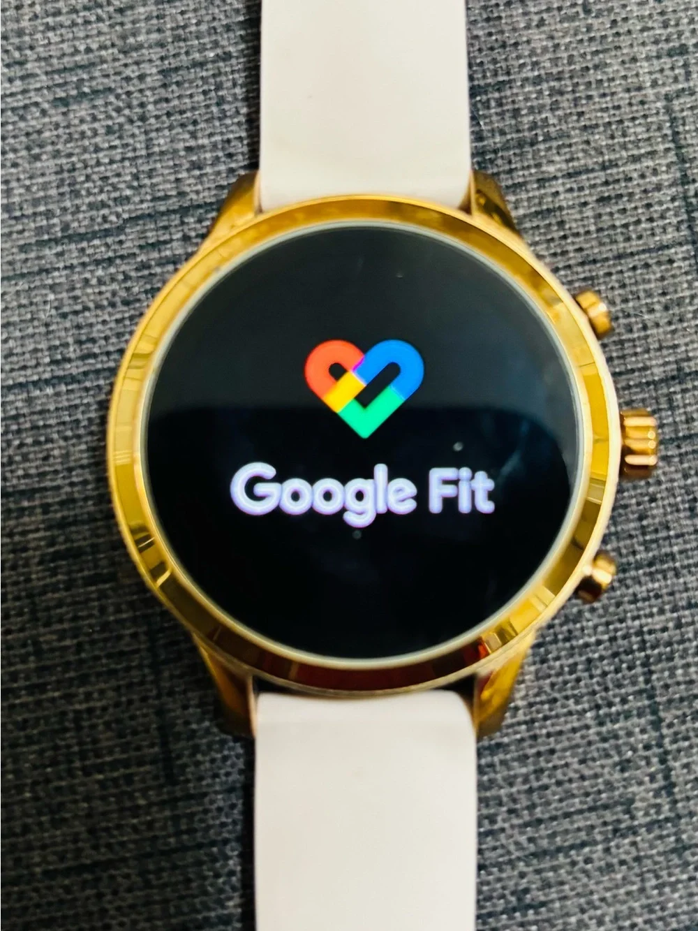 Michael Kors Gold-Tone Smartwatch with Pink Strap